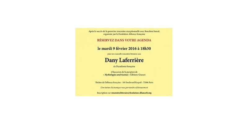  Rencontre littéraire avec Dany Laferrière