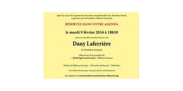  Rencontre littéraire avec Dany Laferrière